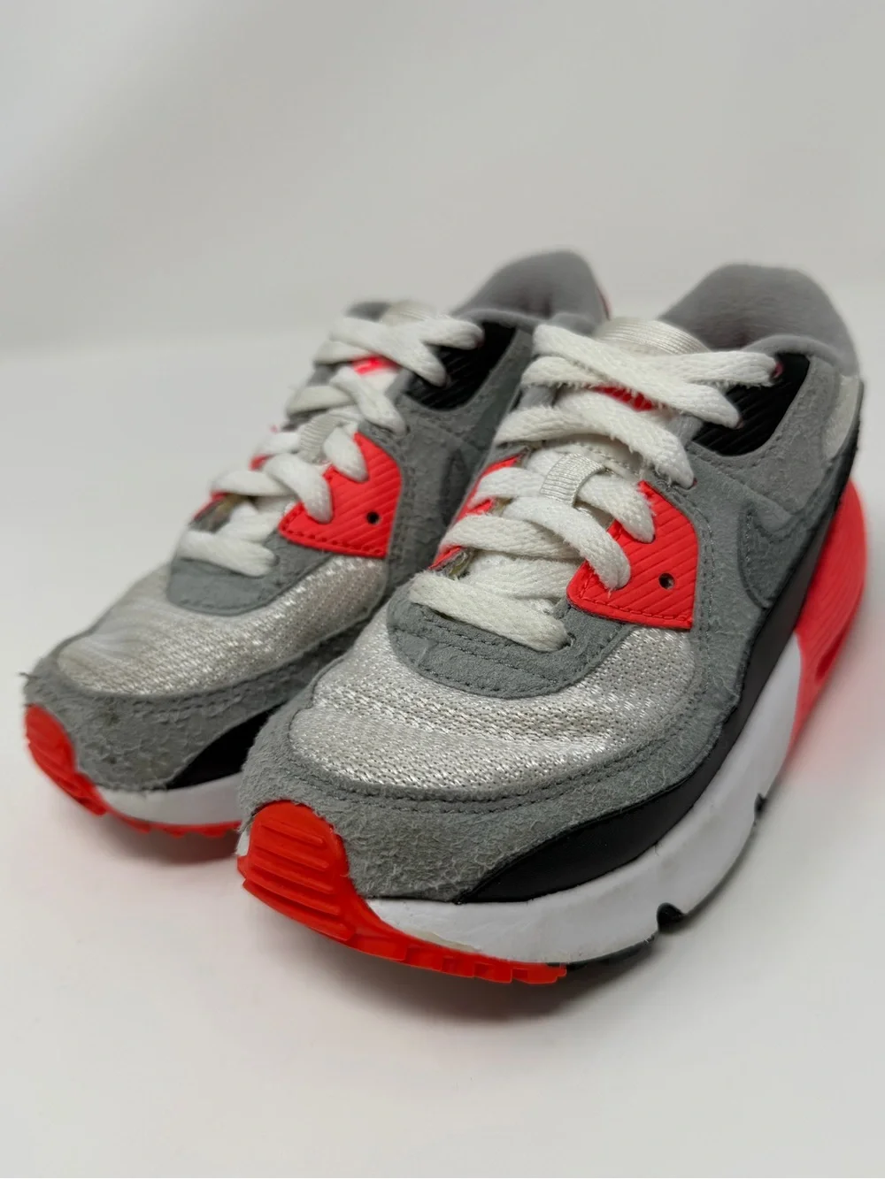 Nike Air Max 90 Kids' Running Shoes - Black & Red Sz.10